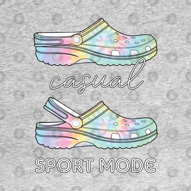 Tie Dye Crocs Casual Sport Mode Funny by figandlilyco